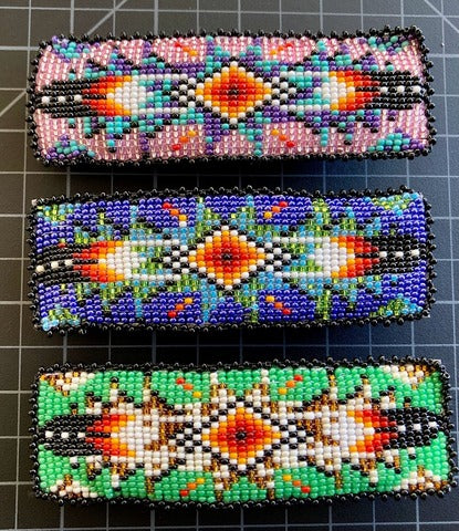 Native American style Rectangular Barrette