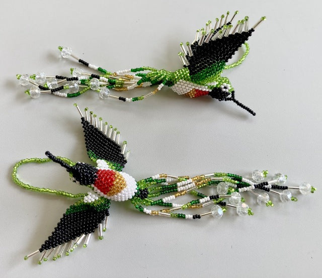 Ruby Throated Hummingbird Ornament