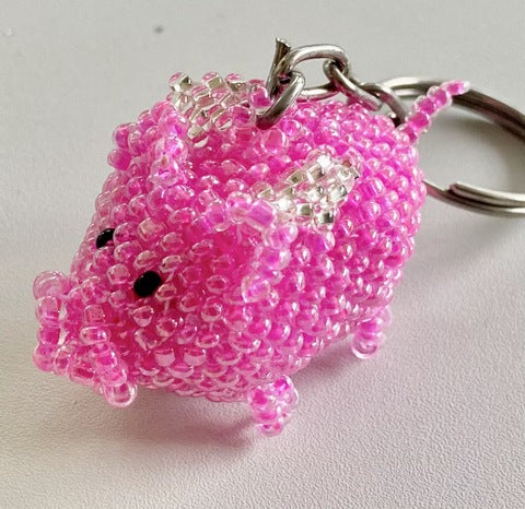 Flying Pig Keychain
