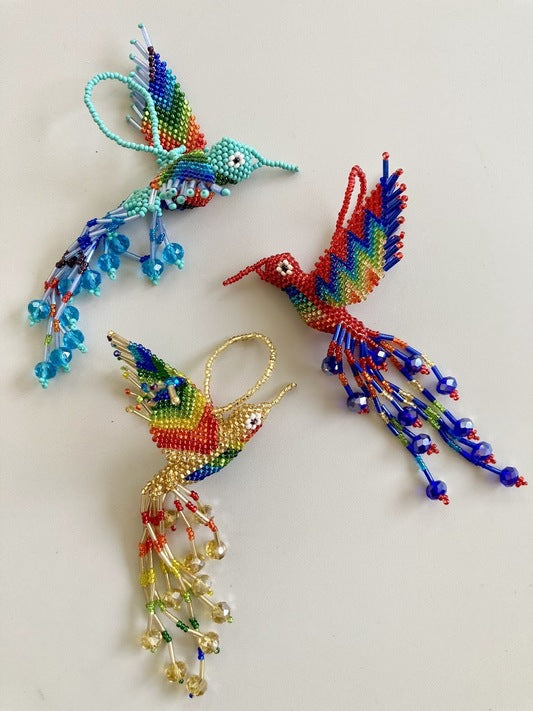 Rainbow Hummingbird Ornament Large
