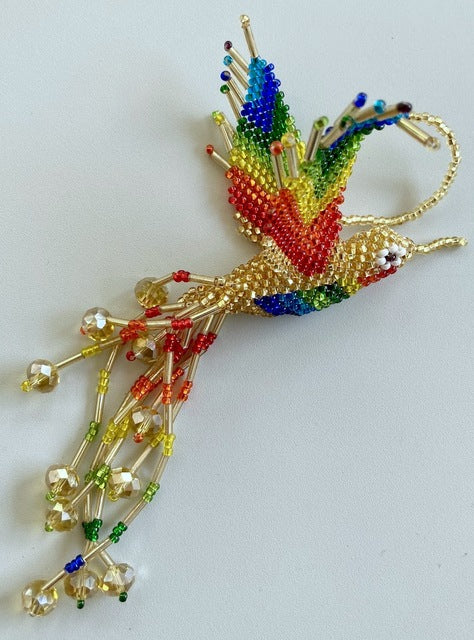 Rainbow Hummingbird Ornament Large