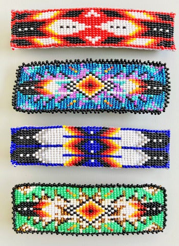 Native American style Rectangular Barrette